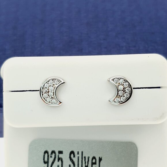 925 Sterling Silver CZ Stud Earrings for Women/Girl, US925P1023 - Picture 5 of 11